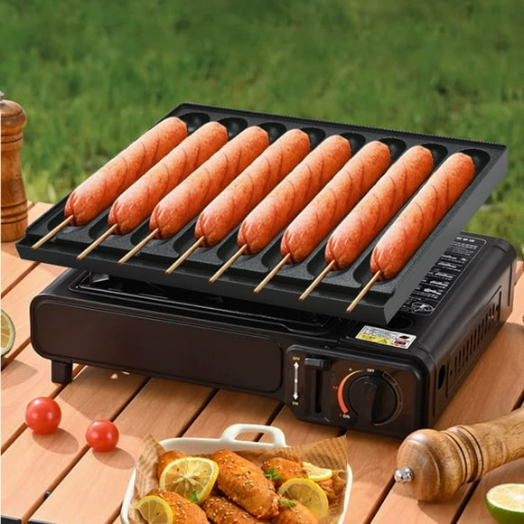 WIZUTIZ The 8-Tube Sausage Machine With Non-Stick Grilling Pan Sausage For Hot Dog Lovers - Ideal For Outdoor Home And Commercial Use Home Needs Breathable Black up to 60% Off