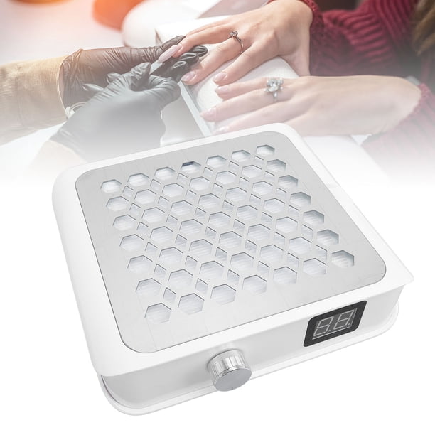 Colector de Polvo de Umas Potente, Colector de Polvo de Ventilador de Unas de 60 W, Extractor de Polvo de Ventilacia Silenciosa Con Filtro de Malla Fina Párrica