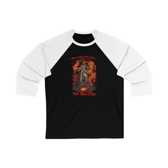 Angels Vs Demons By Grandmarkee The Magician Unisex 3/4 Sleeve Baseball Tee