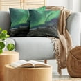 thumbnail image 5 of Ambesonne Green Throw Pillow Cover 2 Pack, Polaris Mountain, 18", Army Green Blue Grey, 5 of 7