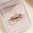 thumbnail image 3 of 2 Ct Round Cut Simulated Diamond Enhancer Wrap Band Ring In 14k Rose Gold Plated, 3 of 4