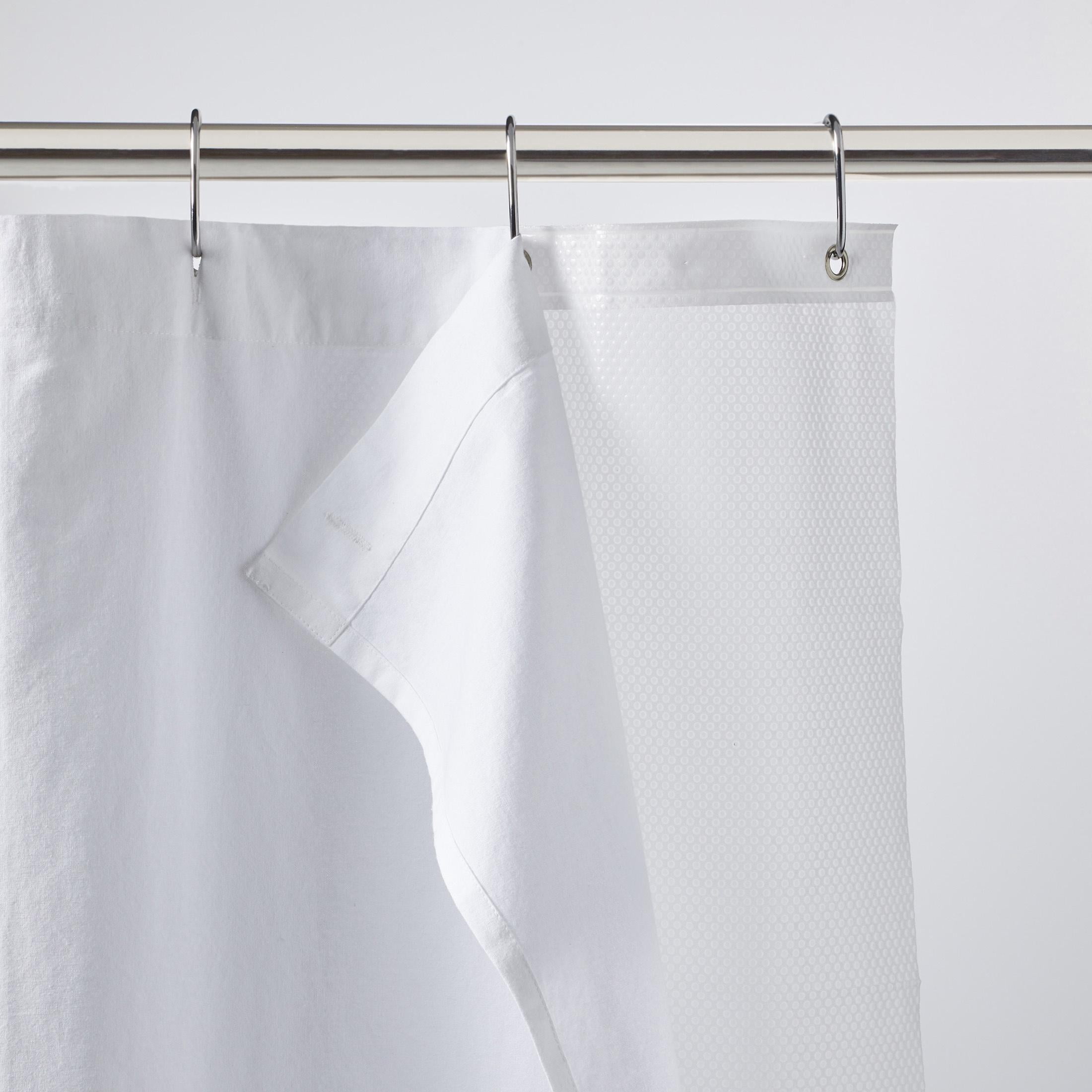 Better Homes & Gardens Ditsy Dots 14-Piece Dots Shower Curtain Set, White