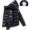 thumbnail image 2 of Shiny down jacket men's winter jacket stand collar down jacket with hood, 2 of 4