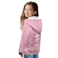thumbnail image 2 of Xoenoiee Pink Axolotl Candy Print Fleece Full Zip Hoodies for Girls Christmas Lightweight Casual Long Sleeve Hoodie Sweatshirts Athletic Tops Sports Shirt Outerwear with Pocket, S, 2 of 7