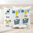 thumbnail image 3 of Cartoon Laundry Room Outdoor Waterproof Pillow Covers, Modern Minimalist Decorative Square Throw Pillowcase Sofa Cushion Sham for Patio/Couch/Chair, 16"x16" 2 Pack, 3 of 8