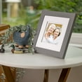 thumbnail image 5 of Gallery Solutions 8"x8" Wall Frame - Double White Mat for 5"x5" Photos - Flat Grey, 5 of 11