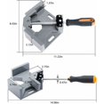 thumbnail image 2 of Right Angle Clamp, 90° Aluminum One-Handed Corner Clamp with 70mm Spread Capacity for Woodworking, Engineering, Welding, Carpenter, 2 of 5