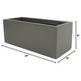 Brisbane Rectangle Fiberglass Planter Box (L24" x W8" x H8