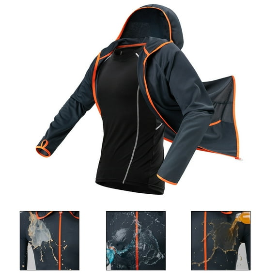 Men Fishing Hooded Shirts Long Sleeve Fishing Shirts Quick Dry UV Protection Breathable Fishing Clothes