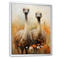 thumbnail image 2 of Designart "Graceful Shadows Of An Ostrich Couple III" Ostriches Floater Framed Canvas Art Print, 2 of 5