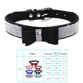 thumbnail image 2 of Methold Decoración para mascotas Cachorro Perro Gato Collar ajustable prop Correa Hebilla Rhinestone PULeather Suministros para perros negro METRO, 2 of 3