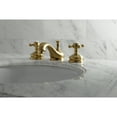 thumbnail image 2 of Kingston Brass KS1167BX Vintage Two-Handle 3-Hole Deck Mount Widespread Bathroom Faucet with Brass Pop-Up in Brushed Brass, 2 of 8