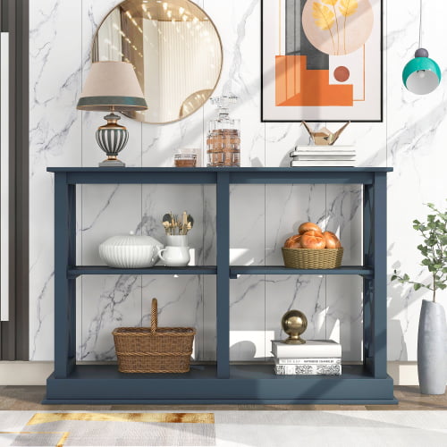 Details about   Entryway Console Table with 3-Tier Open Storage Shelves Accent Sofa Entry Table 