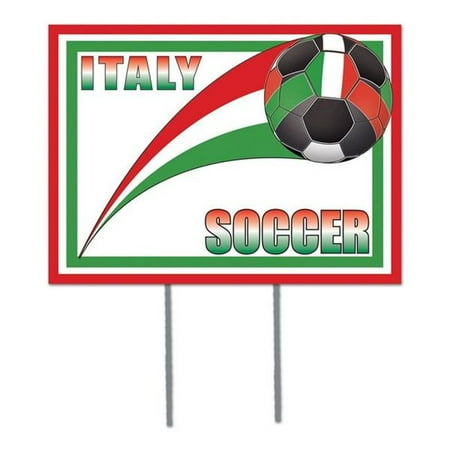 Beistle 54477-ITA Plastic Yard Sign - Italy - Pack of 6