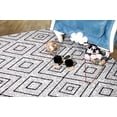 thumbnail image 5 of Furnish My Place Indoor Diamond Pattern Area Rug - 5 ft. x 8 ft., Grey, Rug with Geometric Style, Bedroom, 5 of 6