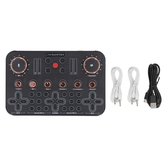Sound Card,Live Sound Card Voice Voice Changer Sound Board Mixers Accessories Meticulously Designed
