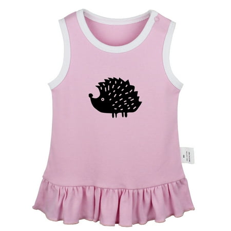 

I m Coming Funny Dresses For Baby Newborn Babies Animal Hedgehog Pattern Skirts Infant Princess Dress 0-24M Kids Graphic Clothes (Pink Sleeveless Dresses 18-24 Months)
