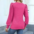 thumbnail image 6 of CHICLOOM Womens Casual Tops Under $11 Round Neck Long Sleeve Tops T-Shirt Basic Tees Womens Fall Tops M, 6 of 6