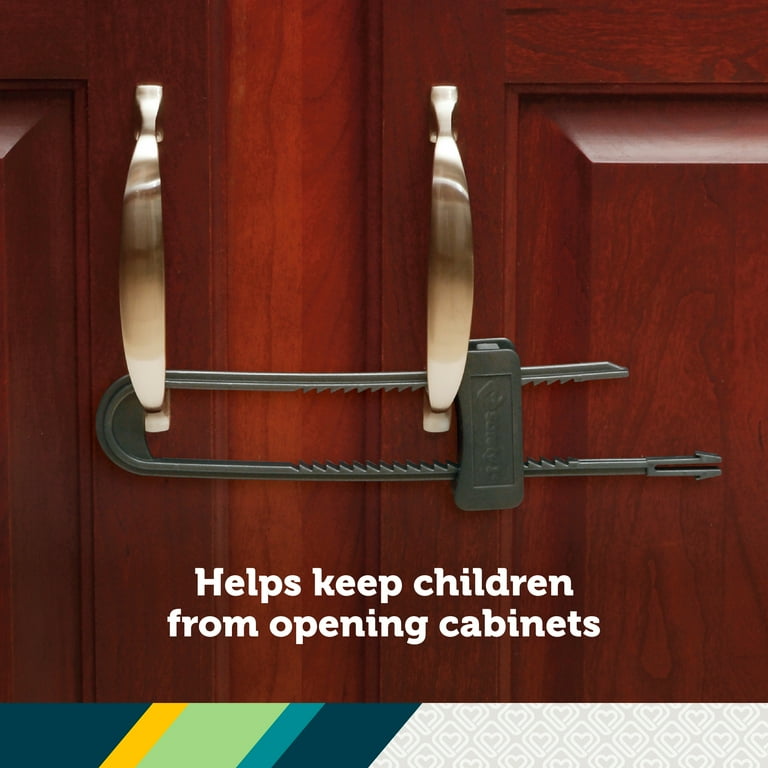 Safety 1st Double Door Baby-Proofing Cabinet Lock (2pk), Charcoal