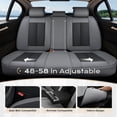 thumbnail image 4 of Coverado Gray&Black Car Seat Covers Full Set, Waterproof Premium Leather Front and Back Seat Protectors, Luxury Auto Interior Accessories, Universal Fit Most Cars Sedan SUVs Pick-up Trucks, 4 of 9