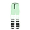 thumbnail image 4 of YLSDY Pajama Pants for Men, Color Block Striped Print Men's Separate Bottoms, Lounge Pants, Relaxed Sleep Pant Green XL, 4 of 4
