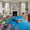 thumbnail image 2 of Area Rug 72×108in, Abstract Funny Panda Diving Coral Floor Carpet Living Room Rug, Marine Undersea World Non-Slip Welcome Mat Indoor Rugs for Bedroom Dining Room, 2 of 9