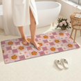 thumbnail image 4 of Pioneer Flower Floral Print Pattern Bathroom Rugs Mat, Non Slip Microfiber Bathroom Rug with Rubber Backing, Soft Mats for Bathroom Floor Tub Shower, 24"x60", 4 of 5