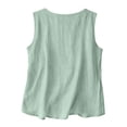thumbnail image 6 of Resicozy Womens Cotton Linen Tank Tops 2026 Summer Casual Comfy Sleeveless Linen Shirts Loose Lightweight Gauze Cami Mint Green L, 6 of 6