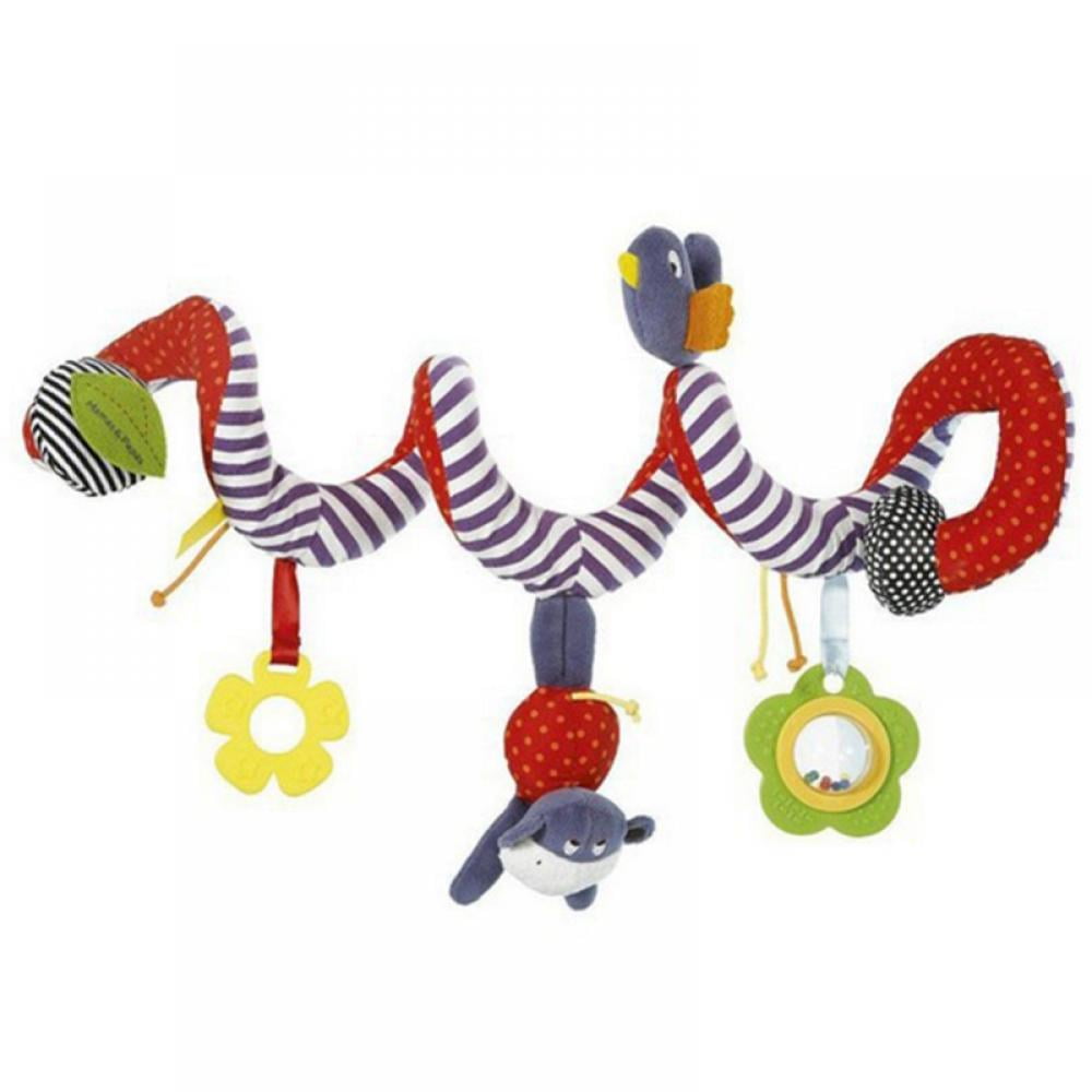 Newborn Baby Toy Baby Bedside Hanging Stroller Toy Bed Around Fabric Baby Hanging Wind Chime Newborn 0-3 Months 1 Year Old, Built- Bells, Paper, Tooth Gel
