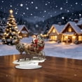 thumbnail image 5 of Darzheoy Christmas Santa Figurine, Sleigh Acrylic Tabletop Ornament, Winter Holiday Gift Accent, Christmas Decorations Indoor for Home Table Shelf Mantel, 5 of 7