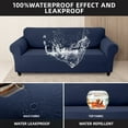 thumbnail image 5 of TOPCHANCES 100% Waterproof Sofa Cover, Stretch Slipcover for L Shaped Sectional, Leakproof Couch Protector for Kids Dogs Cats Pets (2-Seater Sofa Cover, Navy Blue), 5 of 10