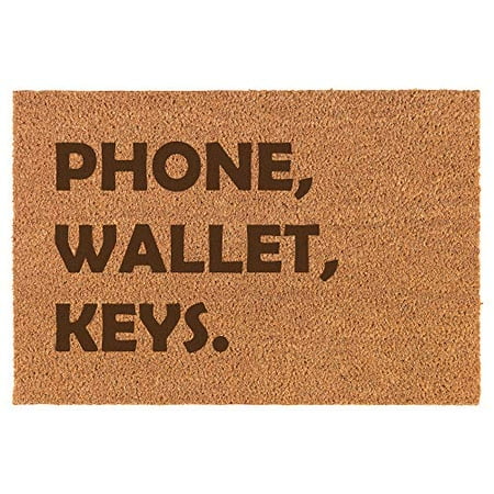 Coir Door Mat Entry Doormat Phone Wallet Keys