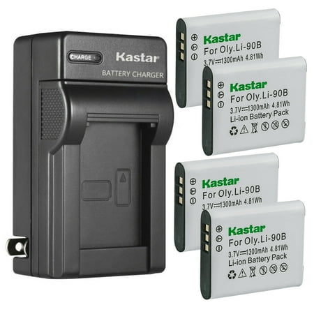 Kastar 4-Pack Battery and AC Wall Charger Replacement for Ricoh DB-110 DB110 Battery Ricoh GR III Digital Camera Ricoh GR IIIx Digital Camera Ricoh WG-6 Digital Camera Ricoh G900 Digital Camera
