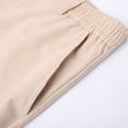 thumbnail image 5 of OSOLU Men's Solid Color Summer Beach Button Pocket Elastic Waist Breathable Shorts Fashionable Classic Leisure Active Athletic Casual Bottoms, 5 of 8