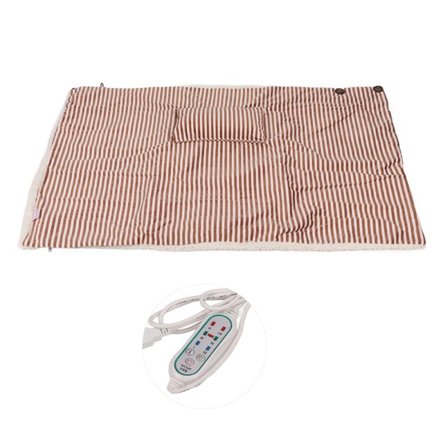 Heating Pad, Heating Blanket Electric Plush 3 Gears Temperature For Home Black,Brown