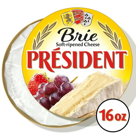 President Brie Soft-Ripened Cheese, 16 oz (Refrigerated)