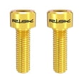 thumbnail image 1 of Eigraketly 2 piezas de tornillos de vástago de aleación de titanio, pernos de manivela exquisitos resistentes al desgaste, pinza de freno de Ciclismo Oro, 1 of 6