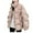 Pink, variant on Tuphregyow Women Winter Windproof Warm Down Coats Fashion Puffer Jacket Solid Trendy Waterproof Thicken Oversized Lightweight Long Sleeve Full Zip Green L