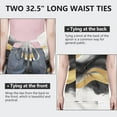 thumbnail image 6 of Black White Gray Gold Marble Pattern Apron-Garden Aprons for Women with Pockets-Cotton Linen Waterproof Kitchen Cooking Gardening Aprons Adjustable for Kitchen,Cooking,BBQ and Salon 33x27 Inch, 6 of 7