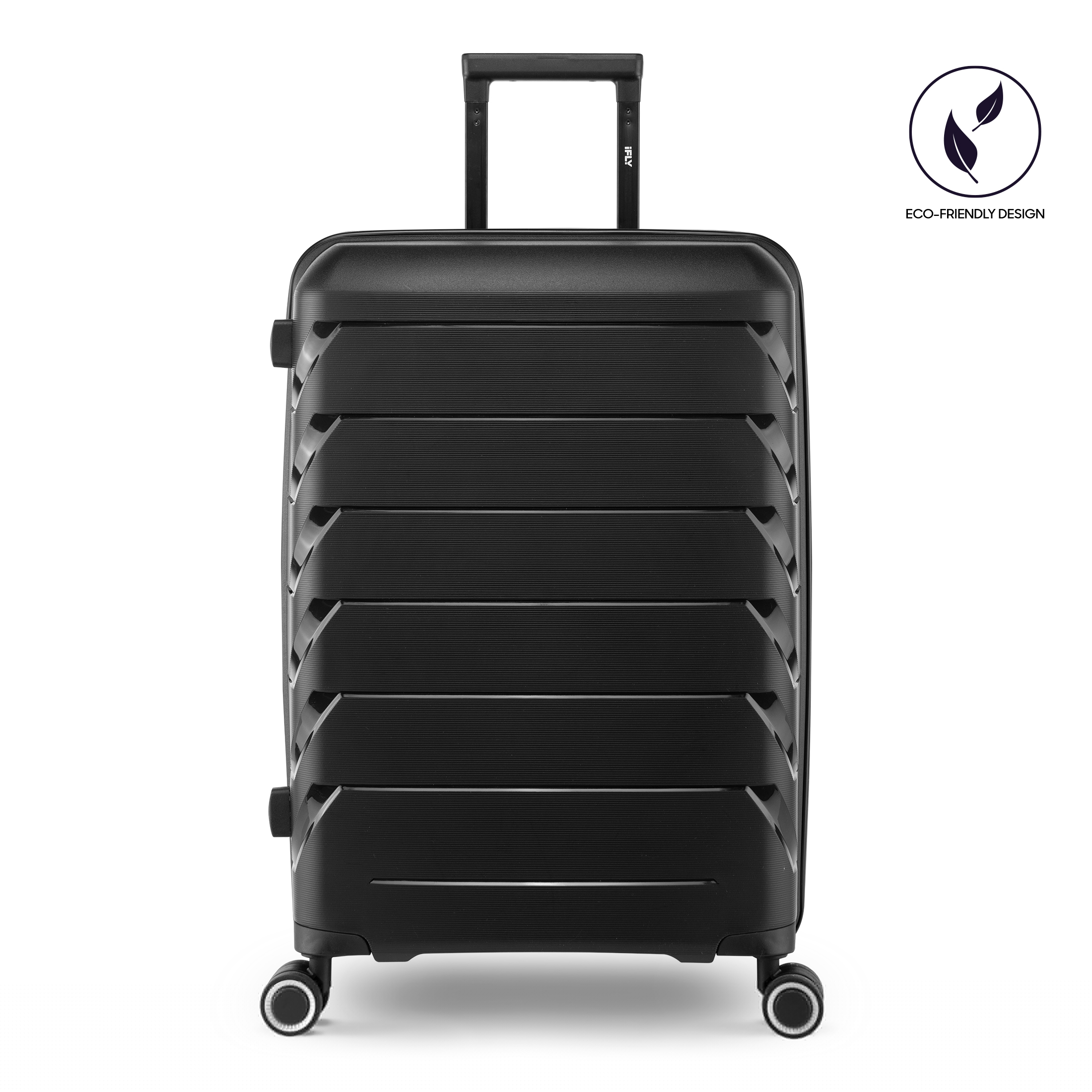 thumbnail image 3 of PUR by iFLY  24" Checked Hard Side Lightweight Expandable Luggage, Black, 3 of 10