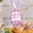 thumbnail image 6 of Nmdmisc 3PCS Easter Hanging Eggs with Dots- Fabric Wrapped Easter Egg- Easter Tree Hanging Ornaments for Party Spring Home Garden Decoration (Purple), 6 of 6