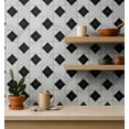 thumbnail image 5 of S4Sassy Self Adhesive Wallpaper, Square Tile Print Wallpaper, White Removable Diy Vinyl Tile Pattern Wall Covering, Textured Peel And Stick Contact Paper For Entryway, Kitchen Backsplash(25"X360"), 5 of 9