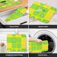thumbnail image 4 of Green Summer Lemon Dish Drying Mat for Kitchen Counter, Farmhouse Plaid Checkered Absorbent Reversible Dish Drainer Rack Mats for Coffee Bar Mats 16''''x18'''' 1 PCS, 4 of 6