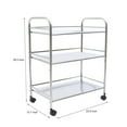 thumbnail image 6 of Fichiouy 3-Tier Kitchen Storage Cart Microwave Oven Rack Utility Workstation Stand Shelf with Wheel, 6 of 8