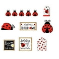 thumbnail image 3 of Ladybird Tiered Tray Decorations Spring Summer Ladybird Wooden Sign Ladybird Table Top Decor Red Farmhouse Ladybird for Home Kitchen Shelf Display Holiday Housewarming (Red), 3 of 8