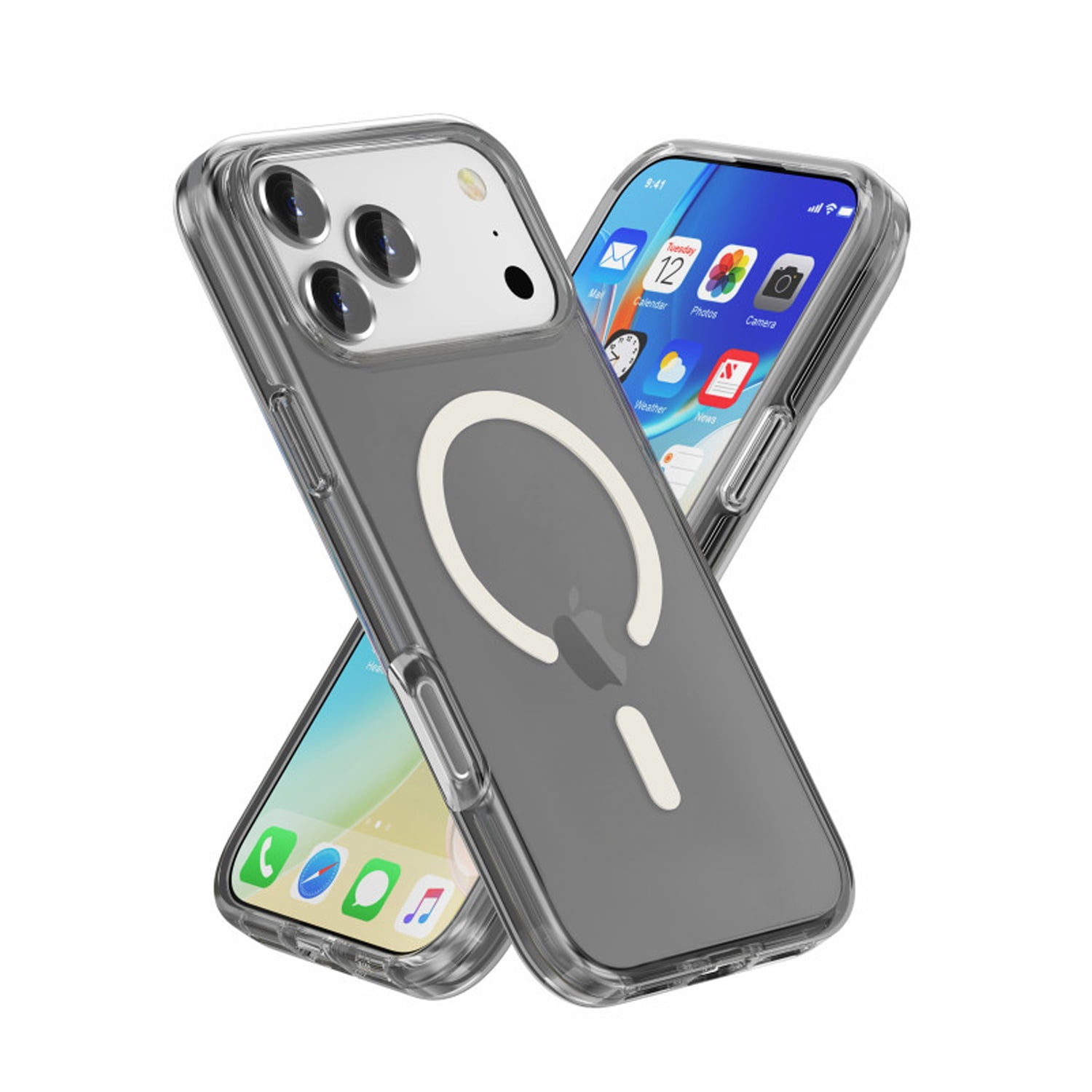 Transparent MagSafe Case for iPhone 17 Pro - Black
