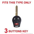 thumbnail image 5 of Dobrev 3 Buttons Silicone Smart Key Case Rubber Cover Skin Fob Holder for Nissan Cube Rogue Juke NV200 Versa Note Car Remote Key (red), 5 of 5