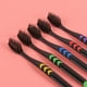 thumbnail image 2 of Cepillo de dientes de carbón de bambú para adultos, paquete de 10, paquete familiar, supermercado, luna pequeña, adultos, caja negra/blanca, suave para uso diario, 2 of 4