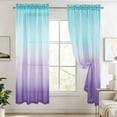 Fresh Look at Antqov Sheer Curtains 52X96 Gradient Transparent Lightweight Long