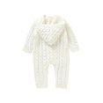 thumbnail image 3 of Sngxgn Long Sleeve Onsies for Baby Girls' Bodysuits Ribbed Fall Baby Girl Romper Undershirt(Beige,68), 3 of 9
